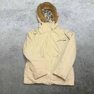 Early 2000s/Y2K Billabong Sorient Snow Fur Rainbow Pinstripe Insulated Jacket